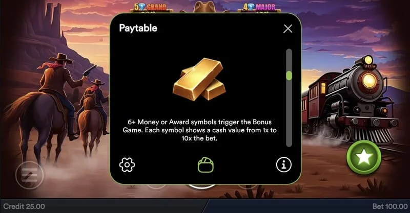 Gold Train Heist - দ্বিগুণ রিল গ্রিড সহ Free Spins